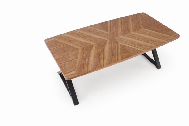 Pidentävä Ruokapöytä ALDORA, pähkinä / musta