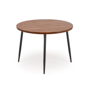 Pyöreä Ruokapöytä ALDORIA, pähkinä / musta