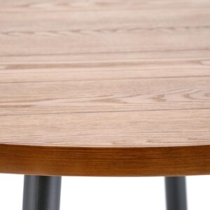 Pyöreä Ruokapöytä ALDORIA, pähkinä / musta