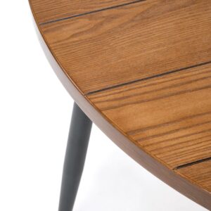 Pyöreä Ruokapöytä ALDORIA, pähkinä / musta