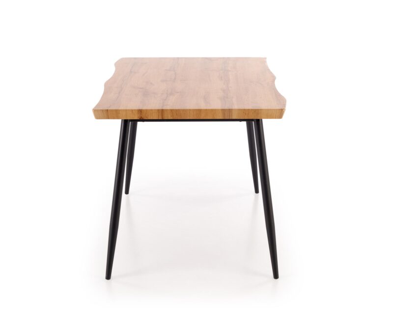 Ruokapöytäsetti DICKY, pöytä + 4 tuolia / luonnollinen / musta / harmaa