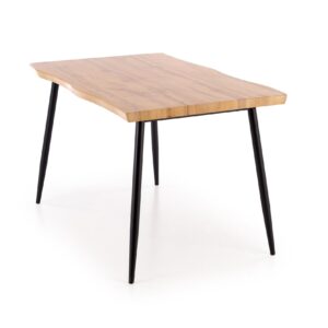 Ruokapöytäsetti DICKY, pöytä + 4 tuolia / luonnollinen / musta / harmaa