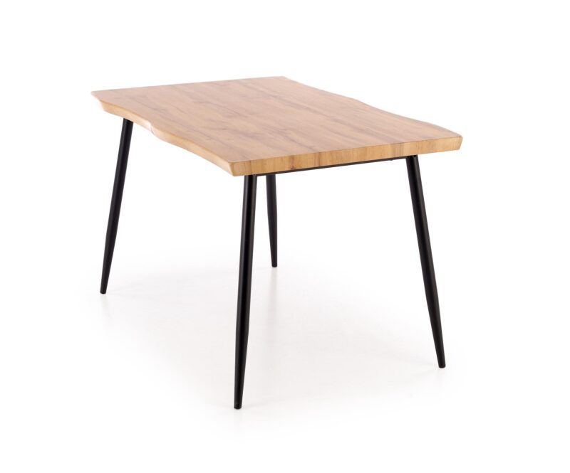 Ruokapöytäsetti DICKY, pöytä + 4 tuolia / luonnollinen / musta / harmaa