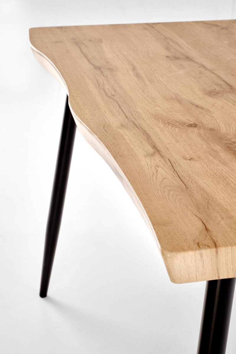 Ruokapöytäsetti DICKY, pöytä + 4 tuolia / luonnollinen / musta / harmaa