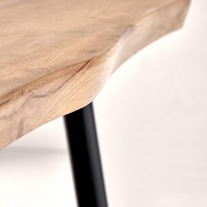 Ruokapöytäsetti DICKY, pöytä + 4 tuolia / luonnollinen / musta / harmaa