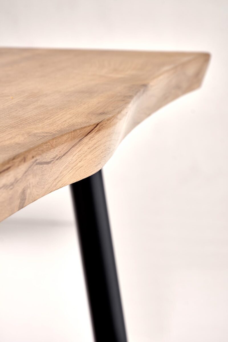 Ruokapöytäsetti DICKY, pöytä + 4 tuolia / luonnollinen / musta / harmaa