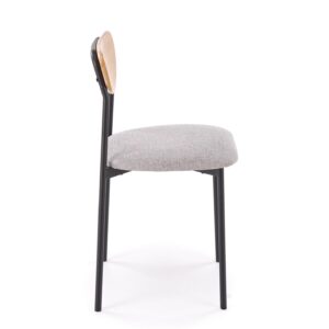 Ruokapöytäsetti DICKY, pöytä + 4 tuolia / luonnollinen / musta / harmaa