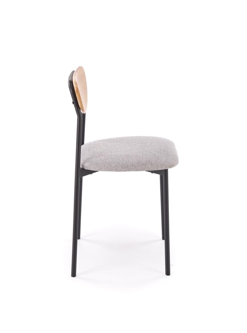 Ruokapöytäsetti DICKY, pöytä + 4 tuolia / luonnollinen / musta / harmaa