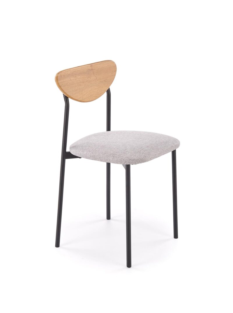 Ruokapöytäsetti DICKY, pöytä + 4 tuolia / luonnollinen / musta / harmaa