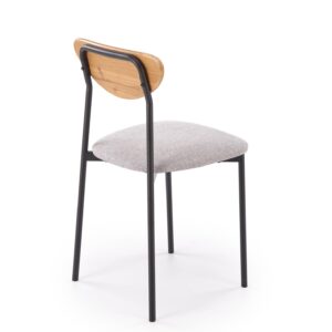 Ruokapöytäsetti DICKY, pöytä + 4 tuolia / luonnollinen / musta / harmaa