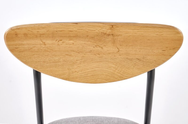 Ruokapöytäsetti DICKY, pöytä + 4 tuolia / luonnollinen / musta / harmaa