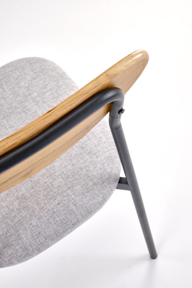 Ruokapöytäsetti DICKY, pöytä + 4 tuolia / luonnollinen / musta / harmaa