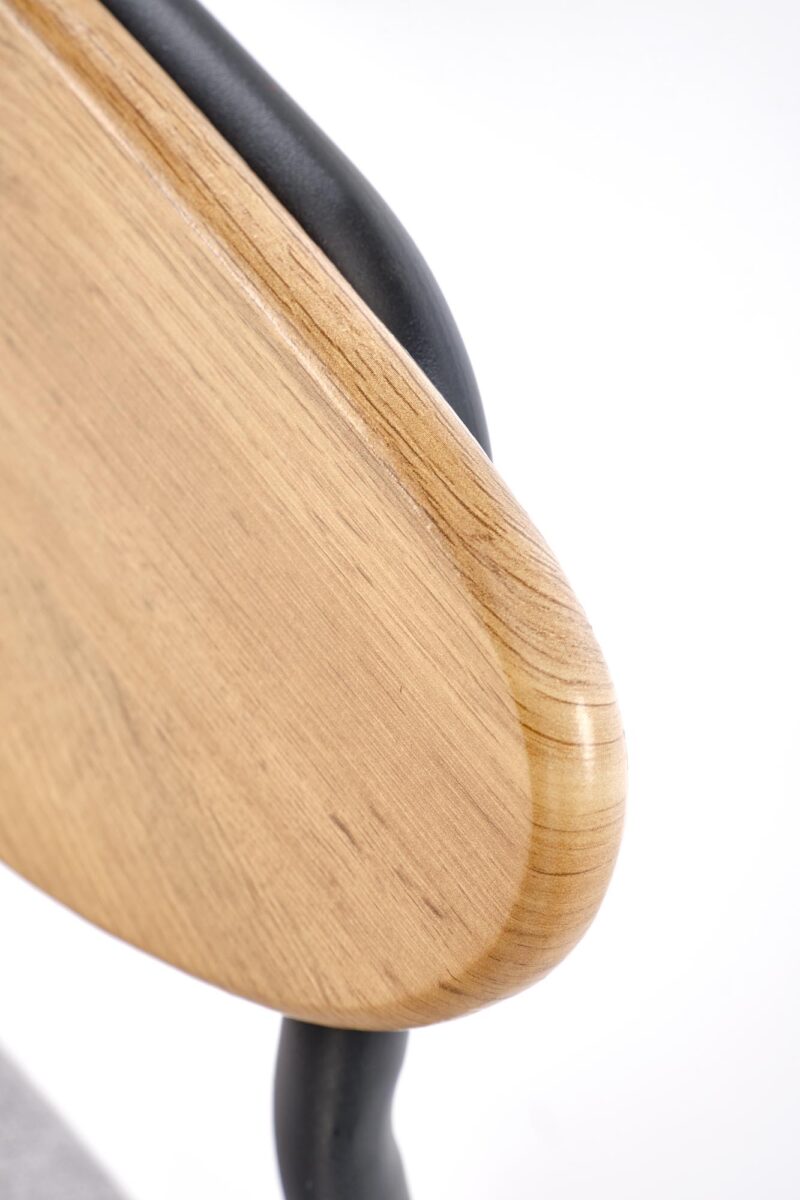 Ruokapöytäsetti DICKY, pöytä + 4 tuolia / luonnollinen / musta / harmaa