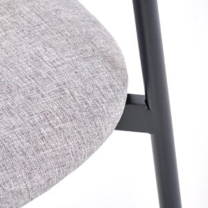 Ruokapöytäsetti DICKY, pöytä + 4 tuolia / luonnollinen / musta / harmaa