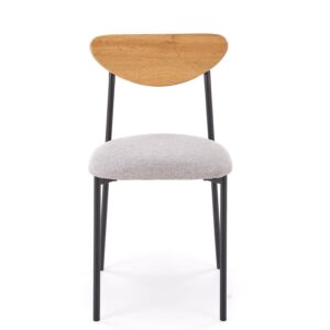 Ruokapöytäsetti DICKY, pöytä + 4 tuolia / luonnollinen / musta / harmaa