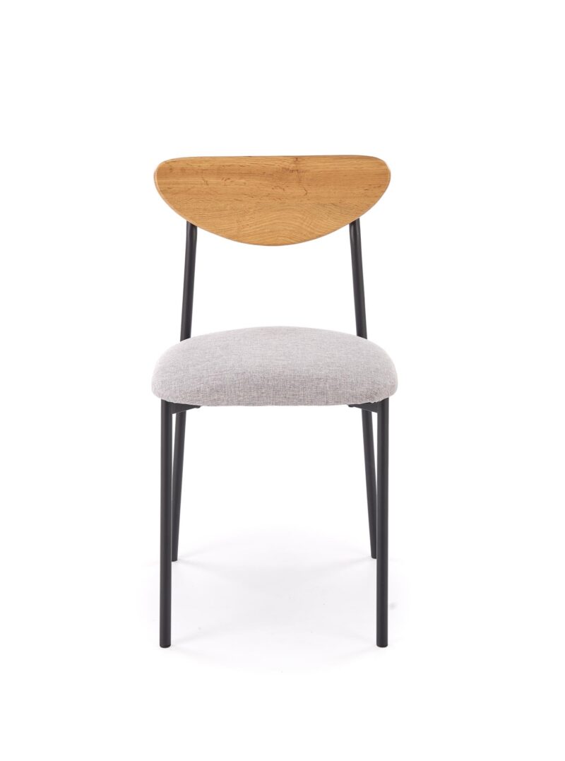 Ruokapöytäsetti DICKY, pöytä + 4 tuolia / luonnollinen / musta / harmaa