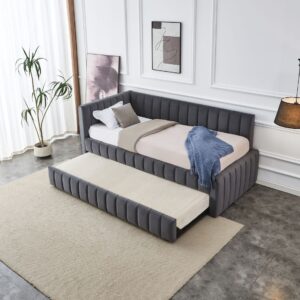 Sänky DERBY, kahden hengen / vetopatin tilalla / harmaa