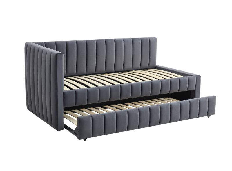 Sänky DERBY, kahden hengen / vetopatin tilalla / harmaa