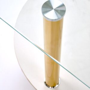 Kahvilatabletti DUCAT, valkoinen marmori / läpinäkyvä / kultainen