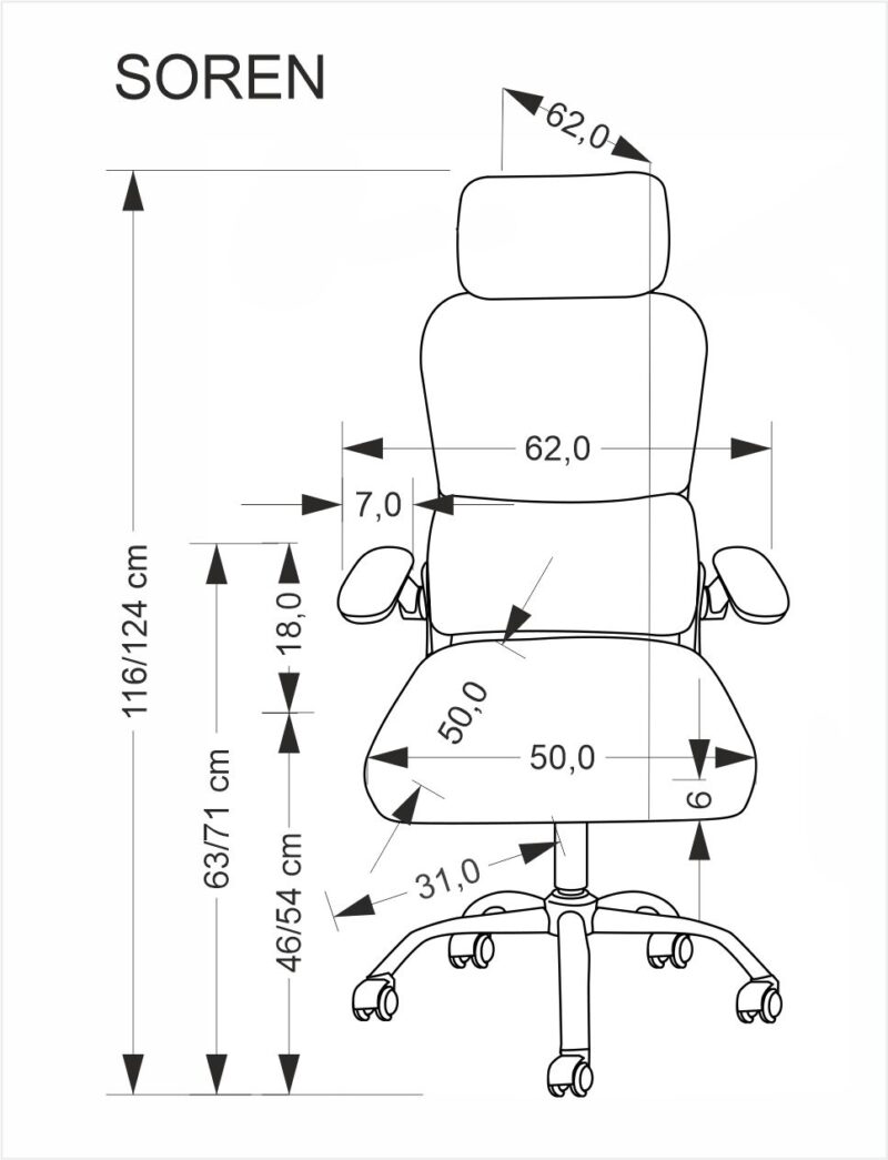 Toimistotuoli SOREN, musta