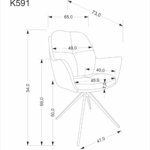 Käännettävä tuoli VALEN, ruskea