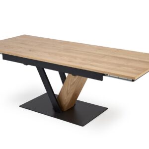 Säädettävä ruokapöytä FANIS, luonnollinen / musta