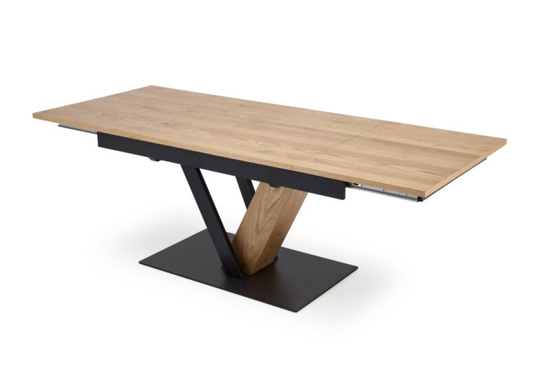 Säädettävä ruokapöytä FANIS, luonnollinen / musta