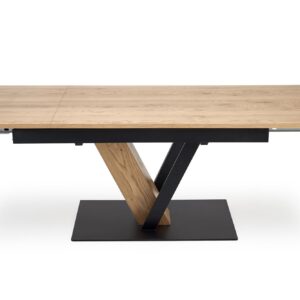 Säädettävä ruokapöytä FANIS, luonnollinen / musta