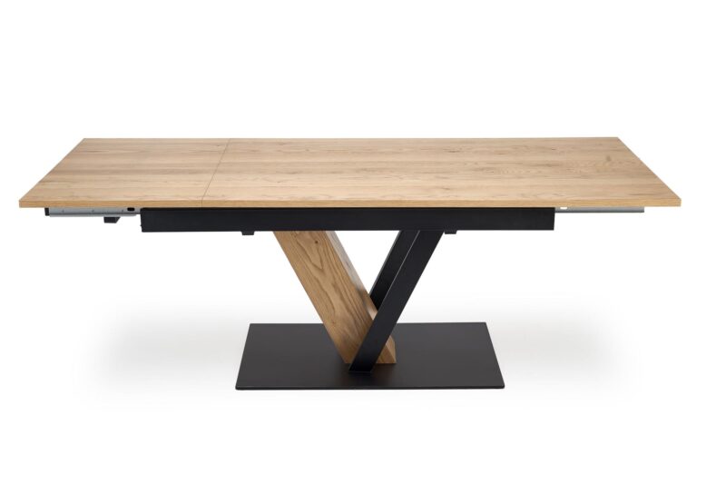 Säädettävä ruokapöytä FANIS, luonnollinen / musta
