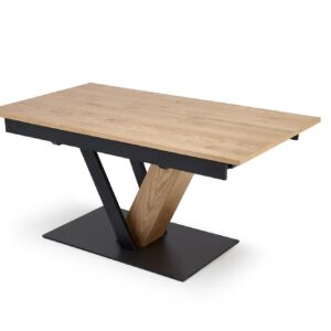 Säädettävä ruokapöytä FANIS, luonnollinen / musta