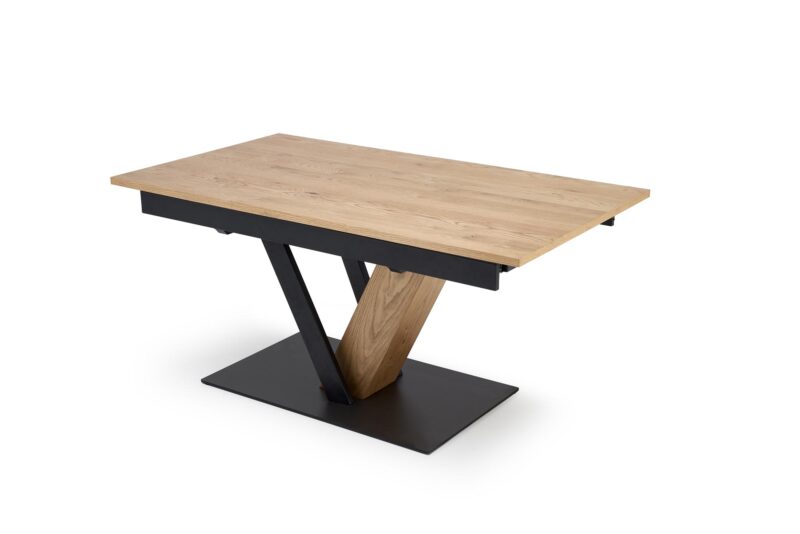 Säädettävä ruokapöytä FANIS, luonnollinen / musta