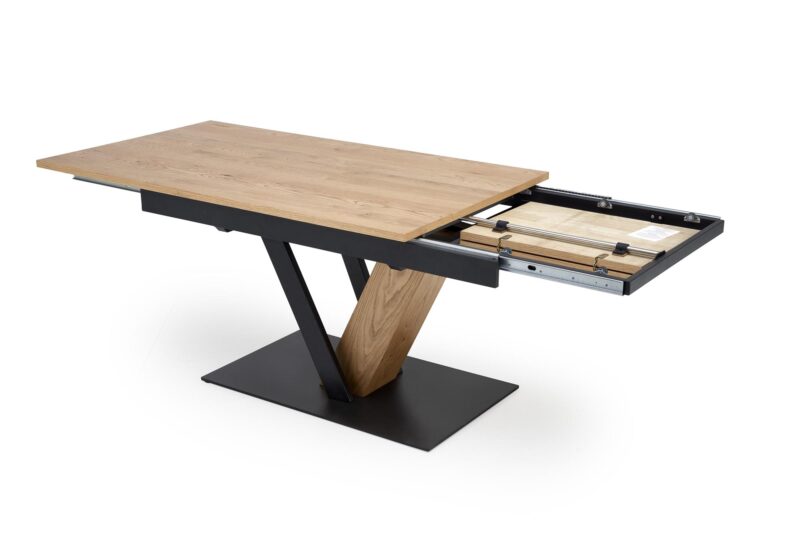 Säädettävä ruokapöytä FANIS, luonnollinen / musta