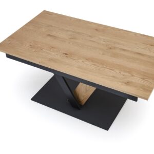 Säädettävä ruokapöytä FANIS, luonnollinen / musta