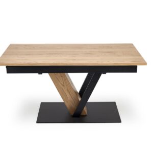 Säädettävä ruokapöytä FANIS, luonnollinen / musta