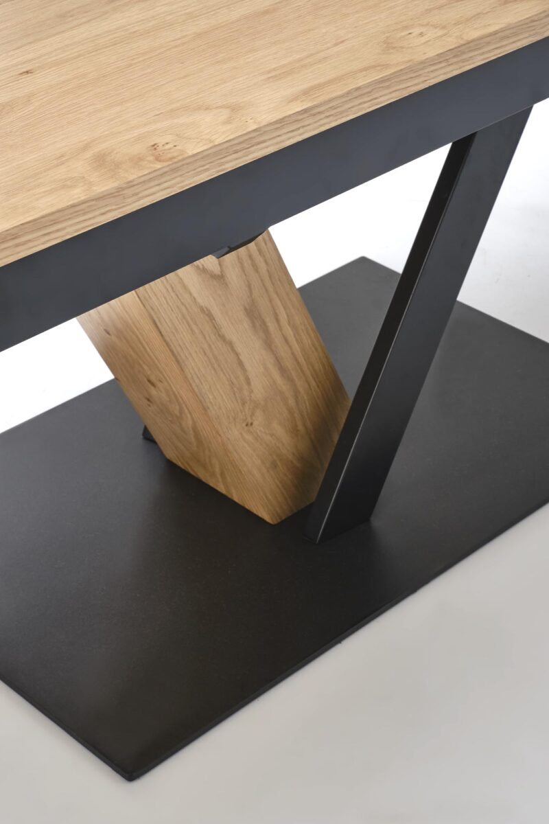 Säädettävä ruokapöytä FANIS, luonnollinen / musta