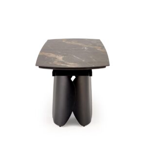 Pidennettävä Ruokapöytä FORUM, musta marmori / musta