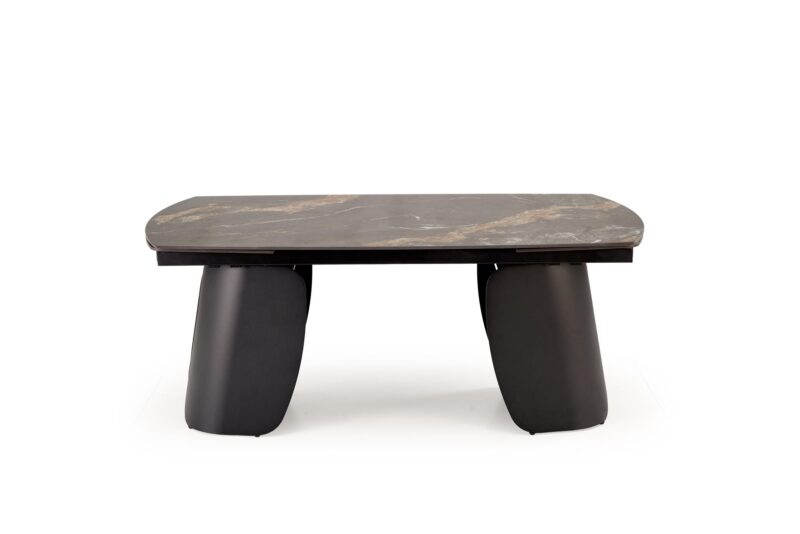 Pidennettävä Ruokapöytä FORUM, musta marmori / musta