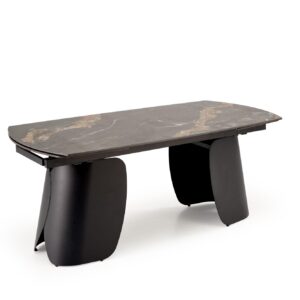 Pidennettävä Ruokapöytä FORUM, musta marmori / musta