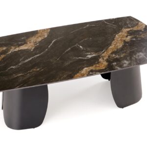 Pidennettävä Ruokapöytä FORUM, musta marmori / musta