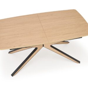 Säädettävä ruokapöytä JAMES, luonnollinen / musta