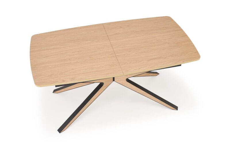 Säädettävä ruokapöytä JAMES, luonnollinen / musta