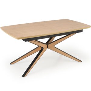 Säädettävä ruokapöytä JAMES, luonnollinen / musta