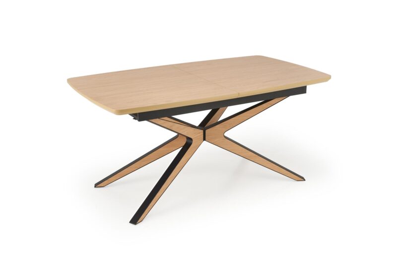 Säädettävä ruokapöytä JAMES, luonnollinen / musta