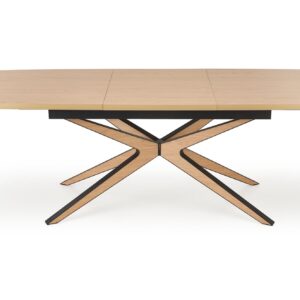 Säädettävä ruokapöytä JAMES, luonnollinen / musta