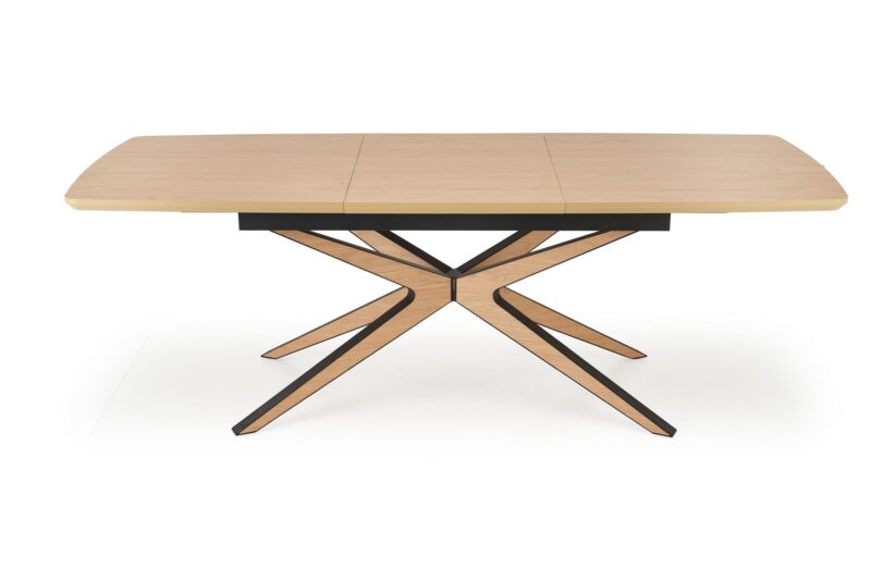 Säädettävä ruokapöytä JAMES, luonnollinen / musta