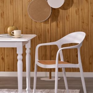 Pituettava ruokapöytä NELMAR, valkoinen