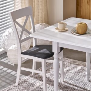 Pituettava ruokapöytä NELMAR, valkoinen