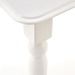 Pituettava ruokapöytä NELMAR, valkoinen