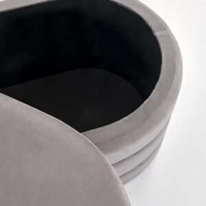 CALPI istuinos, jossa on säilytystila, harmaa