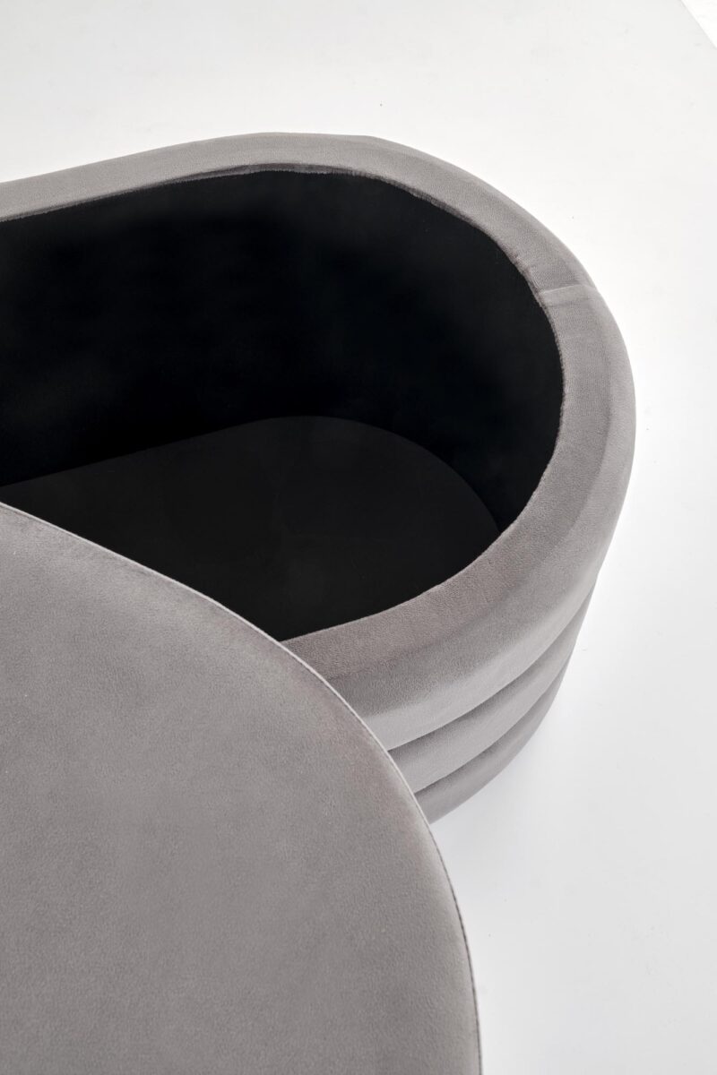 CALPI istuinos, jossa on säilytystila, harmaa